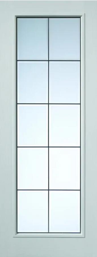 Decima Moulded Panel Glazed White Primed Internal Door